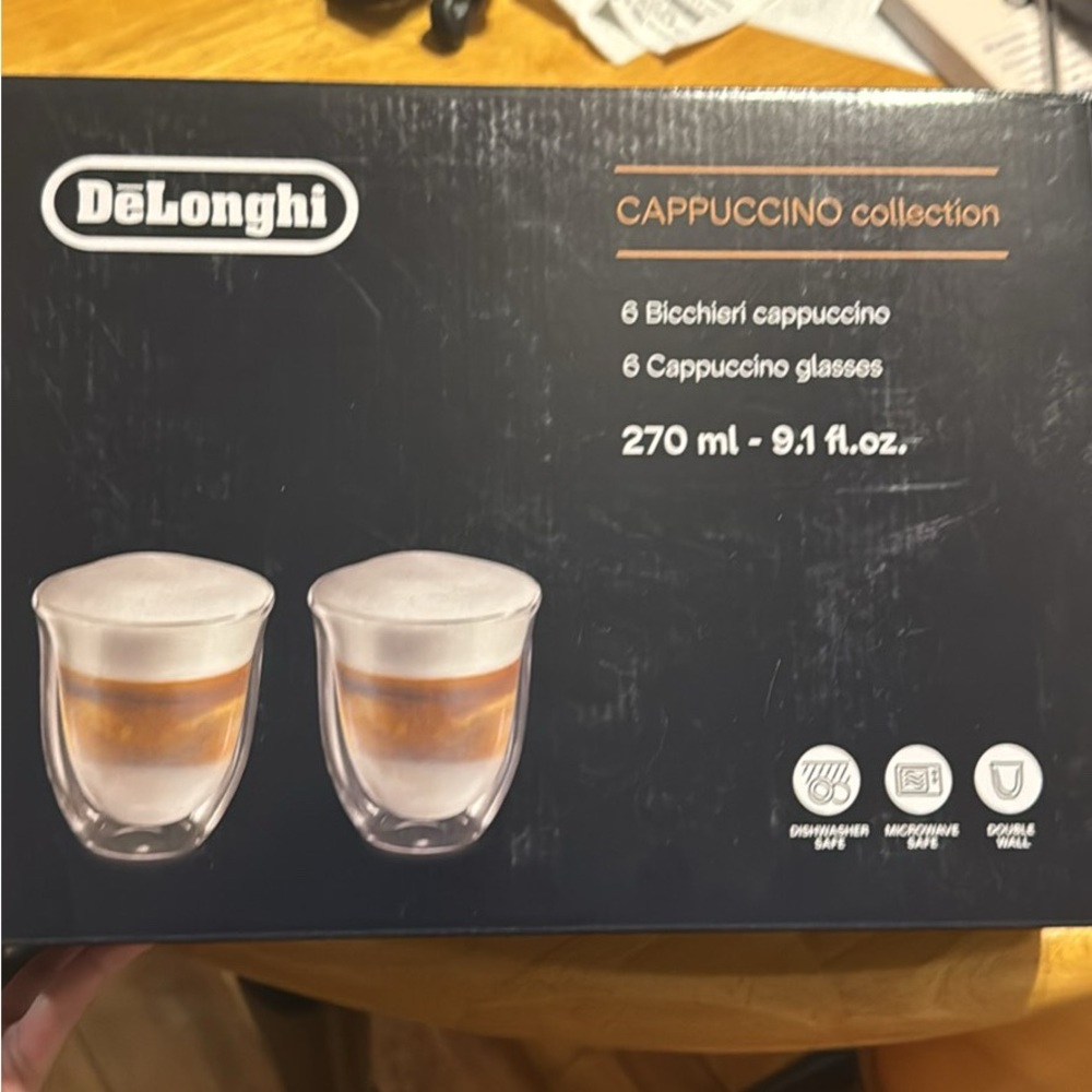 DeLonghi Cappuccino Glasses Set